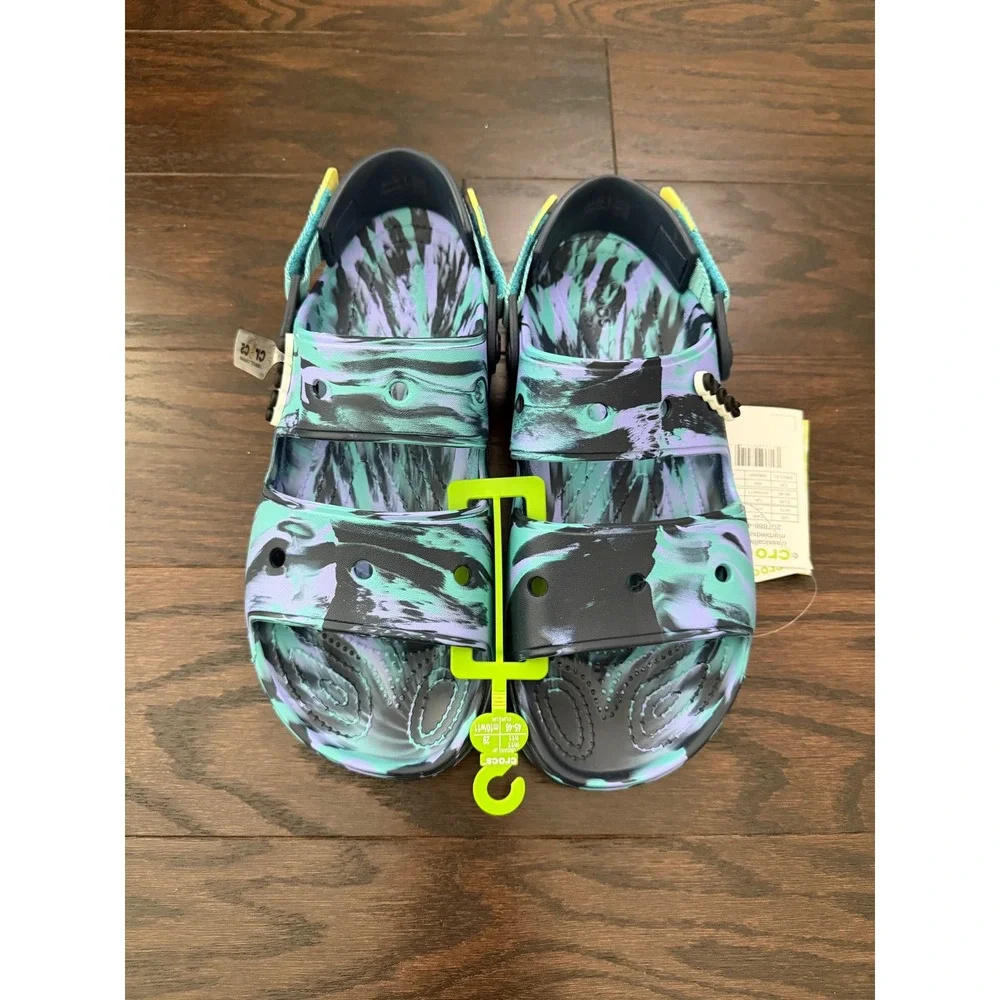 Crocs Classic All-Terrain Marbled Sandal Black Multi Oxygen 207888-4HQ Mens 11